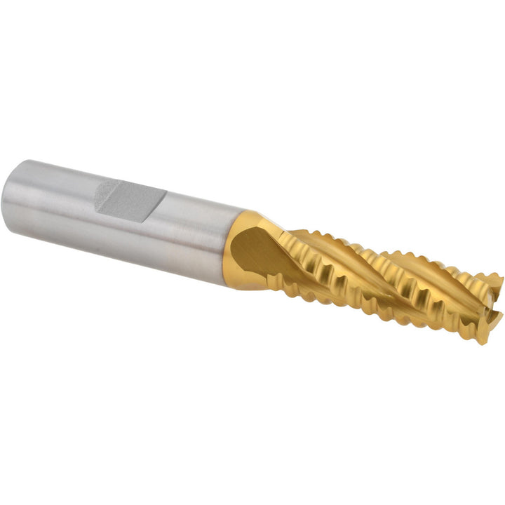 0.4375" 4-Flute Cobalt Roughing End Mill, TiN - Hertel 84511567