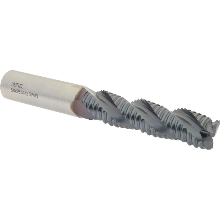 0.6250" 3-Flute Cobalt Single End Mill, TiCN - Hertel 84511724