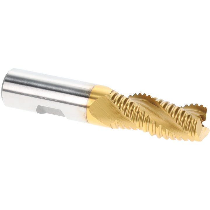0.7500" 3-Flute Cobalt Single End Mill, TiN - Hertel 84511765