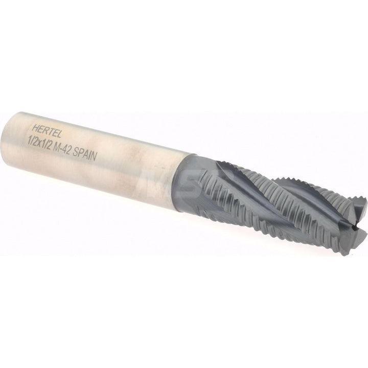0.5000" 4-Flute Cobalt Single End Mill, TiCN - Hertel 84511823