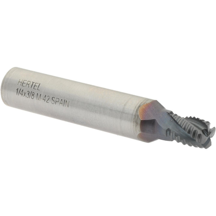 0.2500" 4-Flute Cobalt Single End Mill, TiCN - Hertel 84511930
