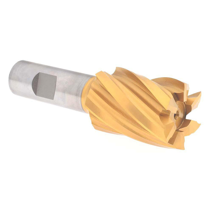 1-1/4" 6-Flute High Speed Steel Square End Mill, TiN - Hertel GH03211619
