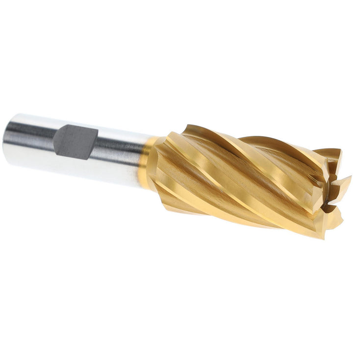 1" 6-Flute High Speed Steel Square End Mill, TiN - Hertel GH99914223