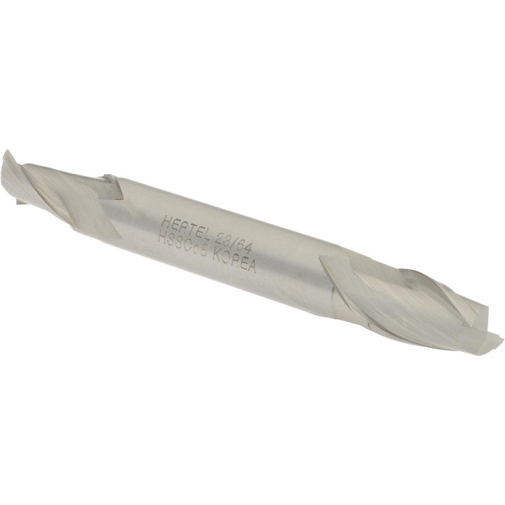 23/64" 2-Flute Cobalt Square End Mill - Hertel E2050023