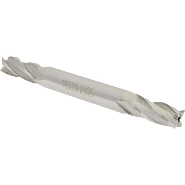 11/32" 4-Flute Cobalt Square End Mill - Hertel E2051022