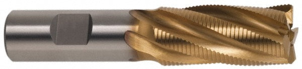 0.8750" 5-Flute Cobalt Single End Mill, TiN - Hertel 84512755