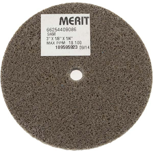 3 x 1/8" Aluminum Oxide Deburring Wheels Disc - Merit Abrasives 66254409086