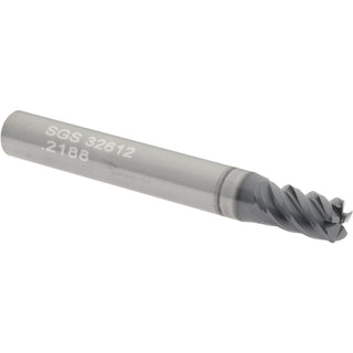 0.2188" 5-Flute Solid Carbide Corner Radius End Mill, AlTiN - SGS 32612