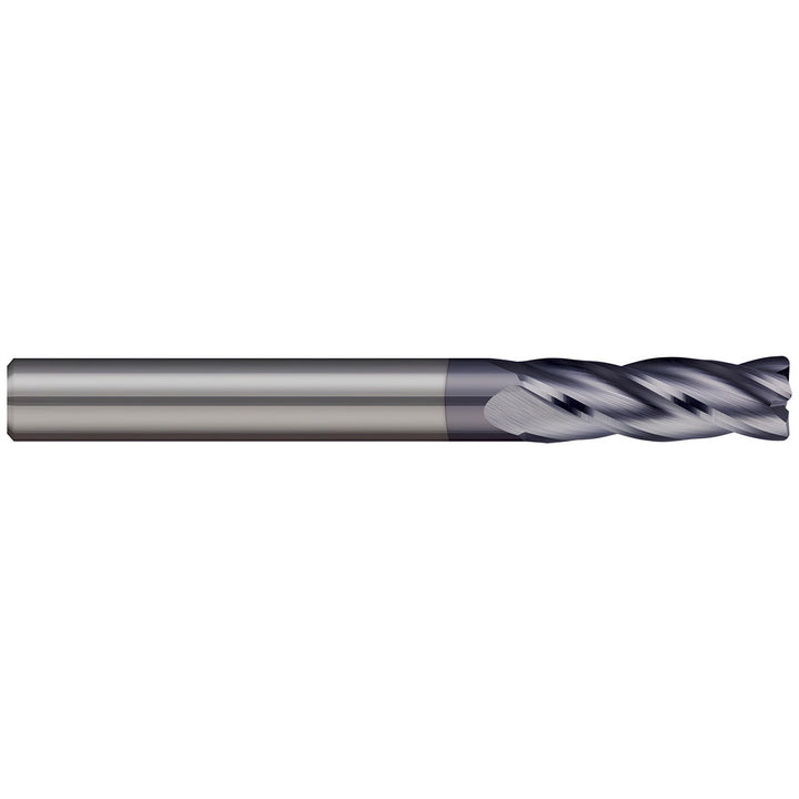 3/8" 4-Flute Solid Carbide Corner Radius End Mill, AlTiN - Micro 100 GEC-375-4-010X