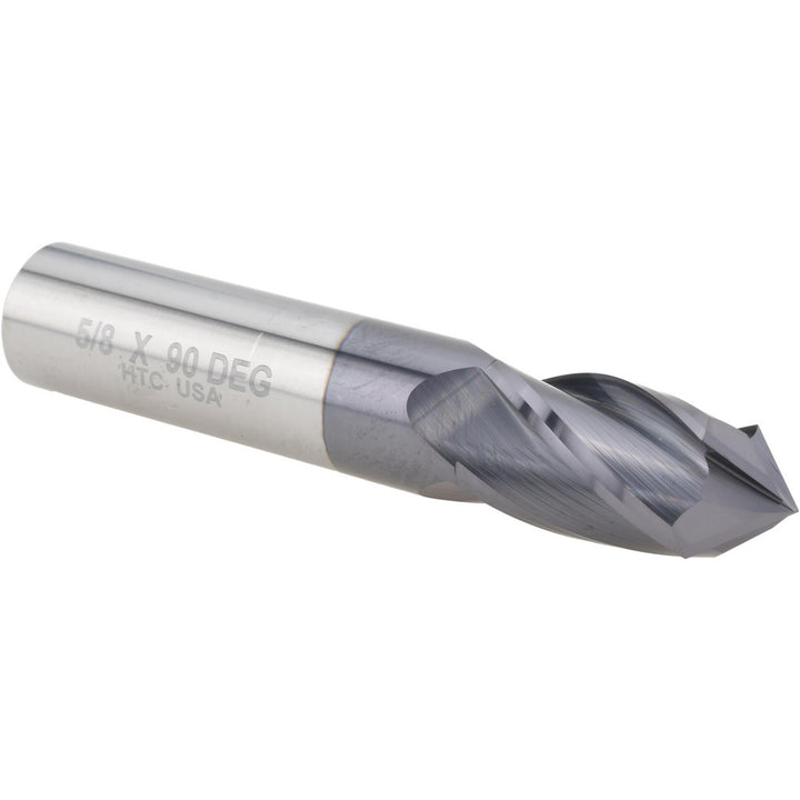 5/8" 4-Flute Solid Carbide Drill Mill End Mill, AlTiN - Harvey Tool 15340-C3