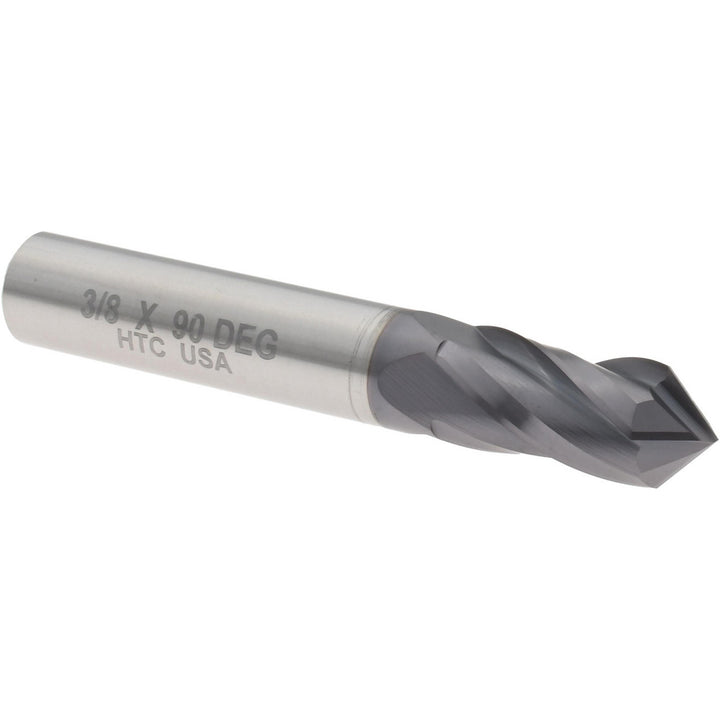 3/8" 4-Flute Solid Carbide Drill Mill End Mill, AlTiN - Harvey Tool 15324-C3