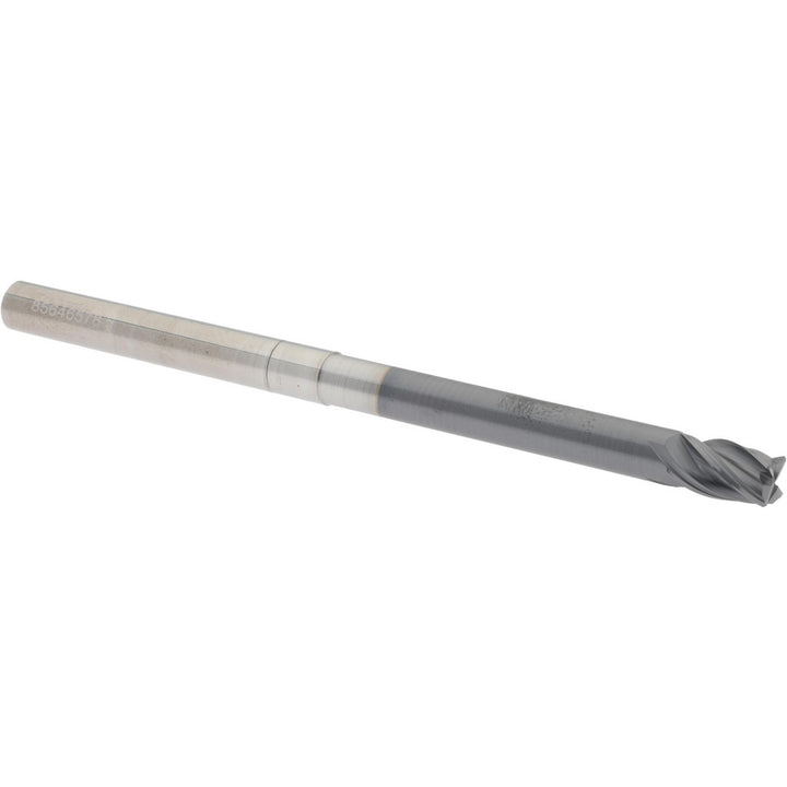 1/4" 4-Flute Solid Carbide Corner Radius & Corner Chamfer End Mill, AlTiN - Accupro 95168478