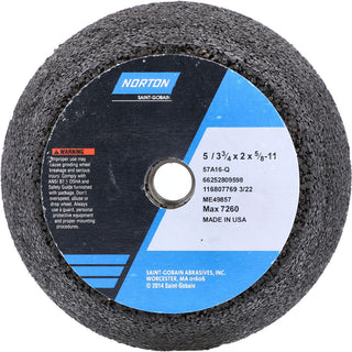 5 x 1" 16-Grit Aluminum Oxide Grinding & Cutoff Wheel - Norton 66252809598