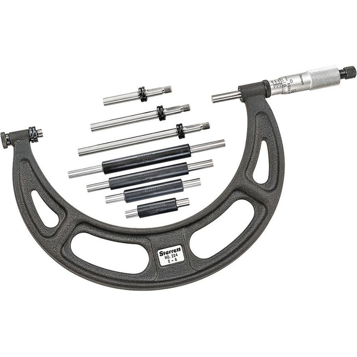 6.0000" 4-Piece Micrometer - Starrett 50772