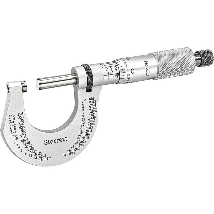 1.0000" Micrometer, 0.000050" accuracy - Starrett 50944