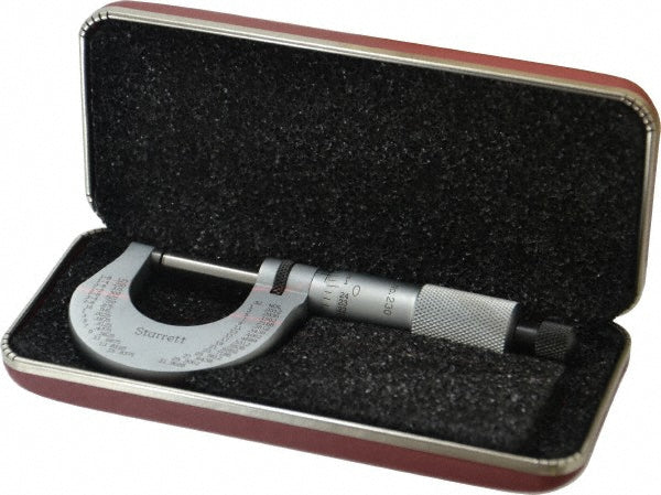 1.0000" Micrometer, .000050" accuracy - Starrett 86409174