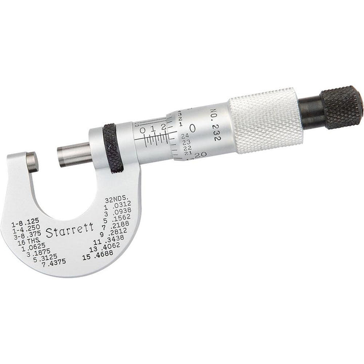 1/2" Micrometer, 0.000050" accuracy - Starrett 50968