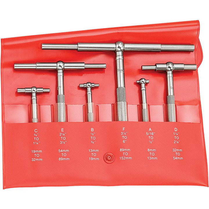 6.0000" 6-Piece Bore Gage - Starrett 52617