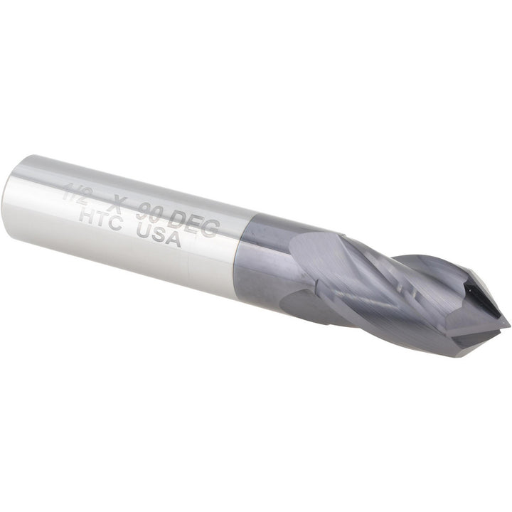 1/2" 4-Flute Solid Carbide Drill Mill End Mill, AlTiN - Harvey Tool 15332-C3