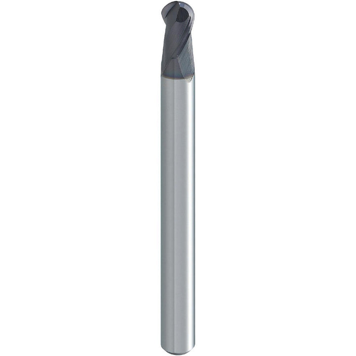 0.0472" 2-Flute Solid Carbide Ball End Mill, AlTiCrN - Mitsubishi 10482247