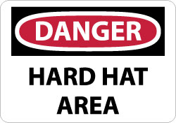 Danger - Hard Hat Area Sign - AccuformNMC D46RB
