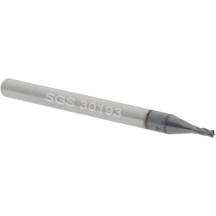 3/64" 4-Flute Solid Carbide Square End Mill, AlTiN - SGS 30193