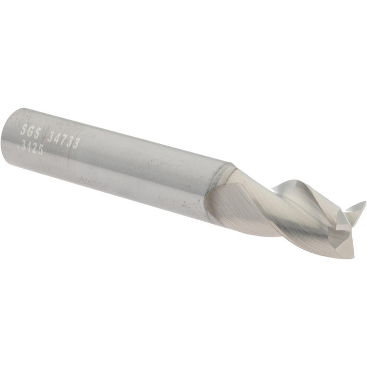 5/16" 3-Flute Solid Carbide Square End Mill, TiB2 - SGS 34733