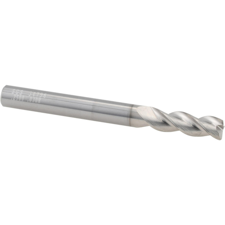 1/4" 3-Flute Solid Carbide Corner Radius End Mill, TIB2 - SGS 34796
