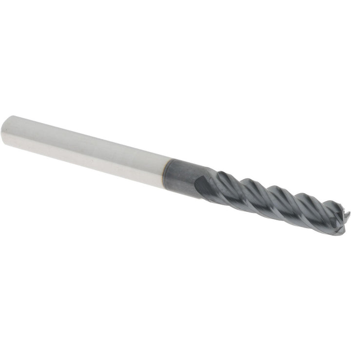 1/8" 4-Flute Solid Carbide Corner Radius End Mill, AlTiN - Accupro 12182391