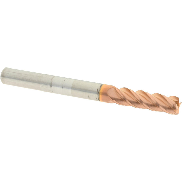 3/16" 4-Flute Solid Carbide Corner Radius End Mill, TiCN - Accupro 12182422