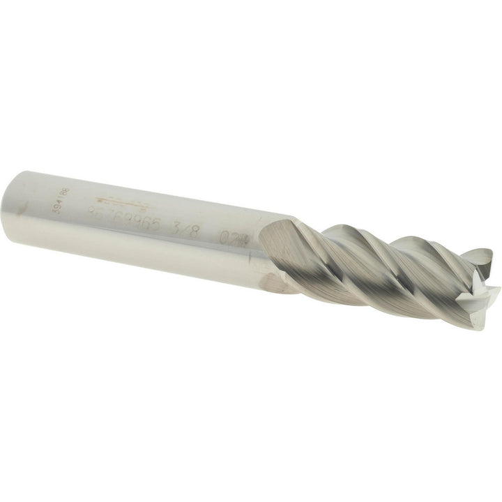 3/8" 4-Flute Solid Carbide Corner Radius End Mill - Accupro 12182533