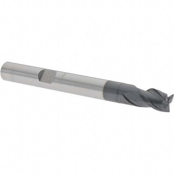 0.2362" 3-Flute Solid Carbide Corner Radius & Corner Chamfer End Mill, AlTiN - Iscar 5620534
