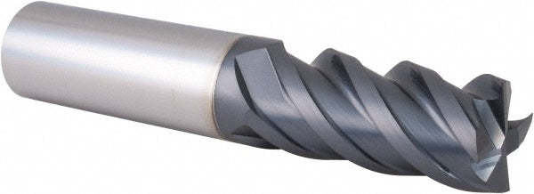 3/4" 4-Flute Solid Carbide Square End Mill, TiAlN - Iscar 5620958