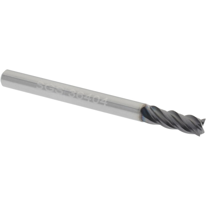 1/8" 4-Flute Solid Carbide Square End Mill, AlTiN - SGS 36404