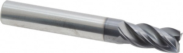 0.3937" 4-Flute Solid Carbide Square End Mill, AlTiN - SGS 46364