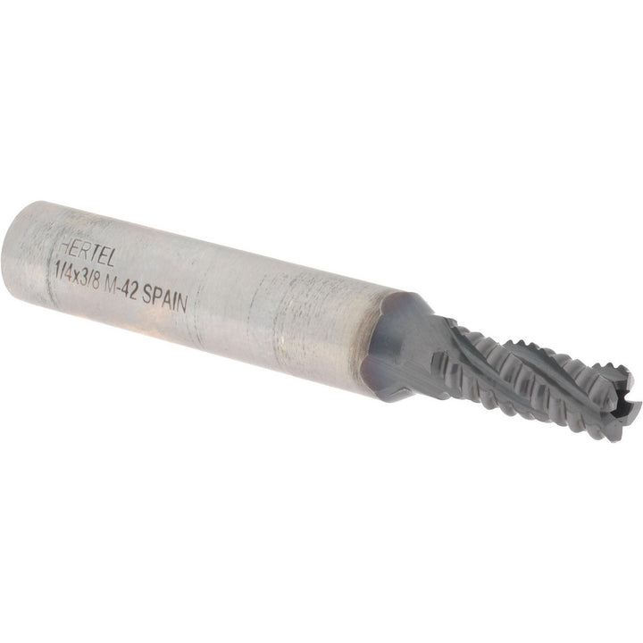 0.2500" 4-Flute Cobalt Single End Mill, TiCN - Hertel 87144606