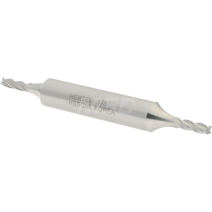 1/8" 4-Flute Cobalt Square End Mill - Hertel E2053008