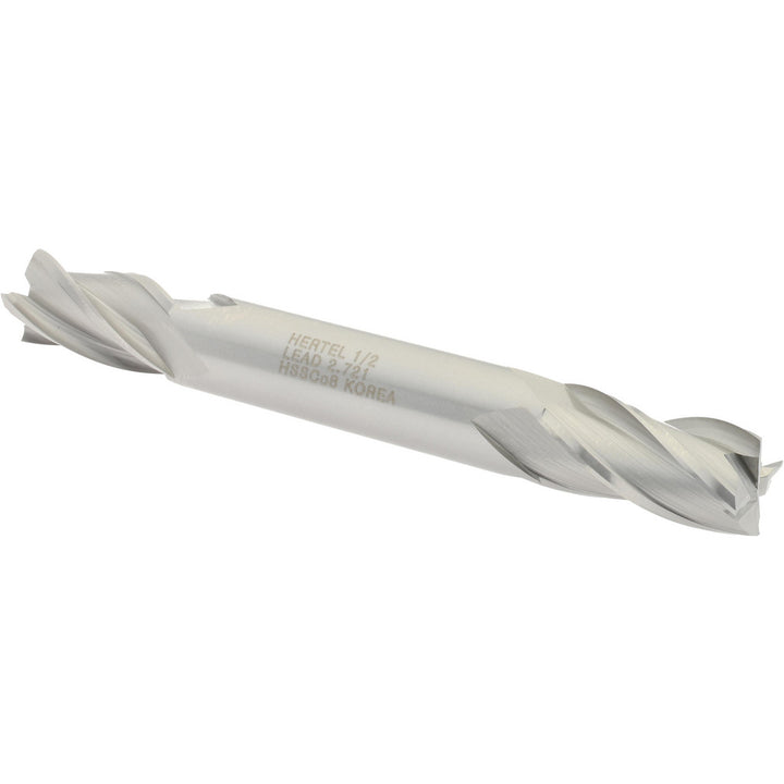 1/2" 4-Flute Cobalt Square End Mill - Hertel E2053032