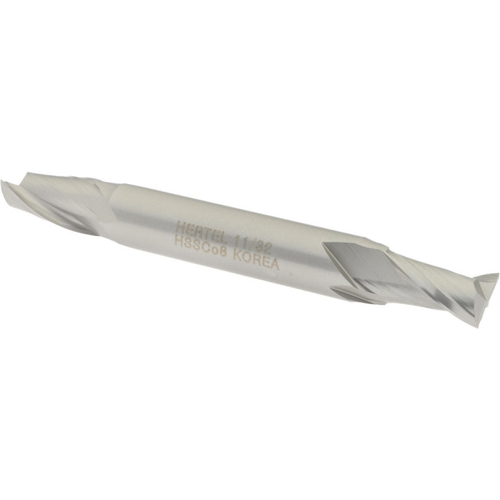 11/32" 2-Flute Cobalt Square End Mill - Hertel E2050022