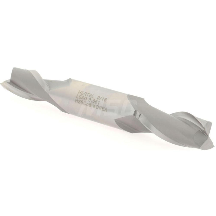 9/16" 2-Flute Cobalt Square End Mill - Hertel E2050036