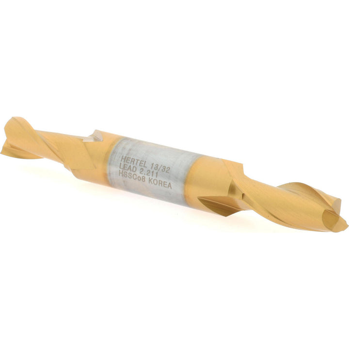 13/32" 2-Flute Cobalt Square End Mill, TiN - Hertel E4050026