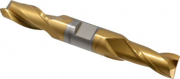 9/16" 2-Flute Cobalt Square End Mill, TiN - Hertel E4050036