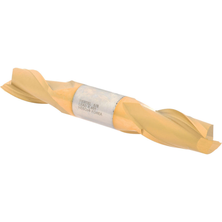 5/8" 2-Flute Cobalt Square End Mill, TiN - Hertel E4050040