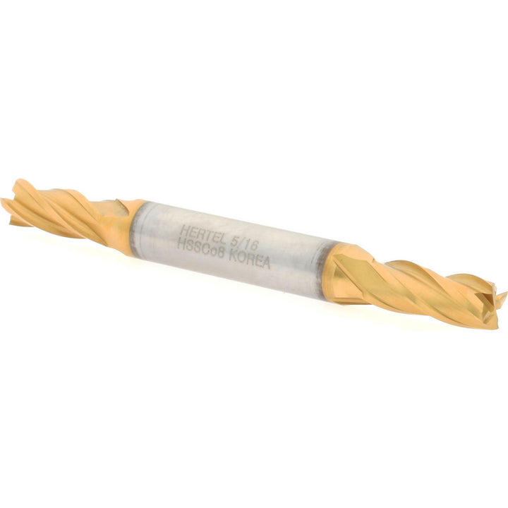 5/16" 4-Flute Cobalt Square End Mill, TiN - Hertel E4053020