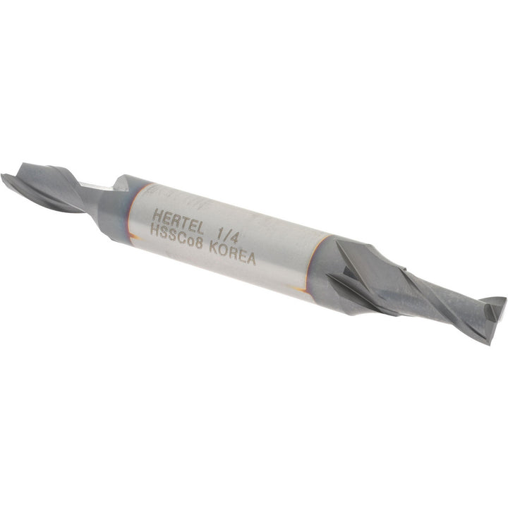 1/4" 2-Flute Cobalt Square End Mill, TiCN - Hertel E7050016