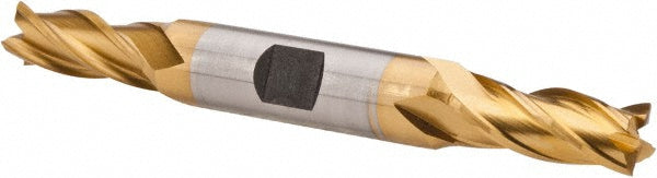 13/32" 4-Flute High Speed Steel Square End Mill, TiN - Hertel E8053026