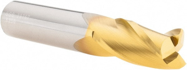 5/8" 3-Flute Solid Carbide Square End Mill, TiN - SGS 39767