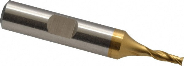 1/8" 2-Flute Cobalt Square End Mill, TiN - Cleveland C32498