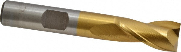 7/16" 2-Flute Cobalt Square End Mill, TiN - Cleveland C32517