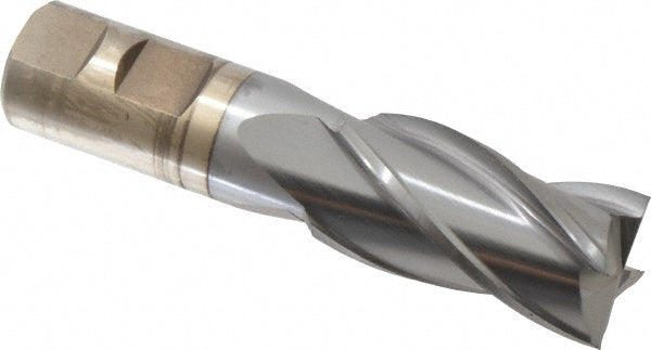 1" 4-Flute High Speed Steel Square End Mill, TiCN - Cleveland C33289